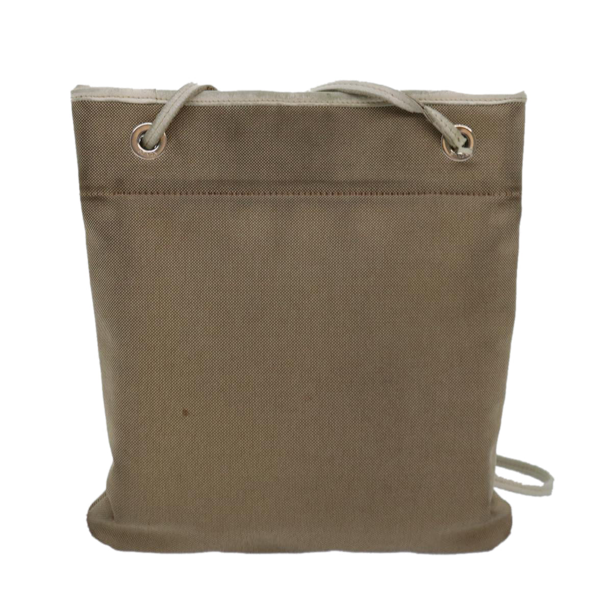 PRADA Shoulder Bag Canvas Beige 77502