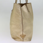 PRADA Tote Bag Leather Gold 77504