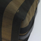 FENDI Pecan Canvas Tote Bag Brown Black77508