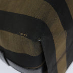 FENDI Pecan Canvas Tote Bag Brown Black77508