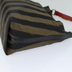 FENDI Pecan Canvas Tote Bag Brown Black77508