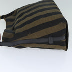 FENDI Pecan Canvas Tote Bag Brown Black77508