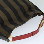 FENDI Pecan Canvas Tote Bag Brown Black77508