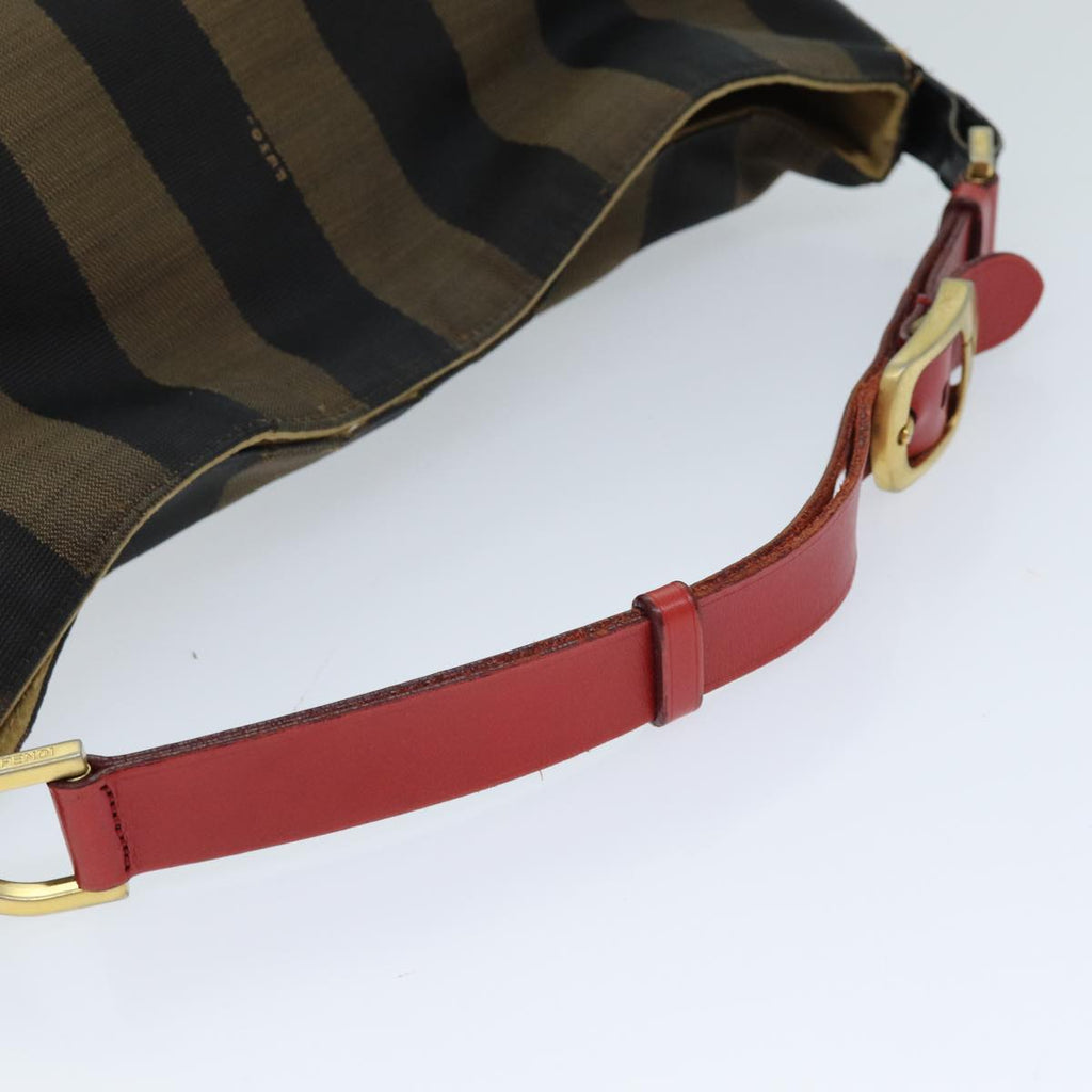 FENDI Pecan Canvas Tote Bag Brown Black77508