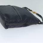 CELINE Shoulder Bag Leather Navy Auth 77511