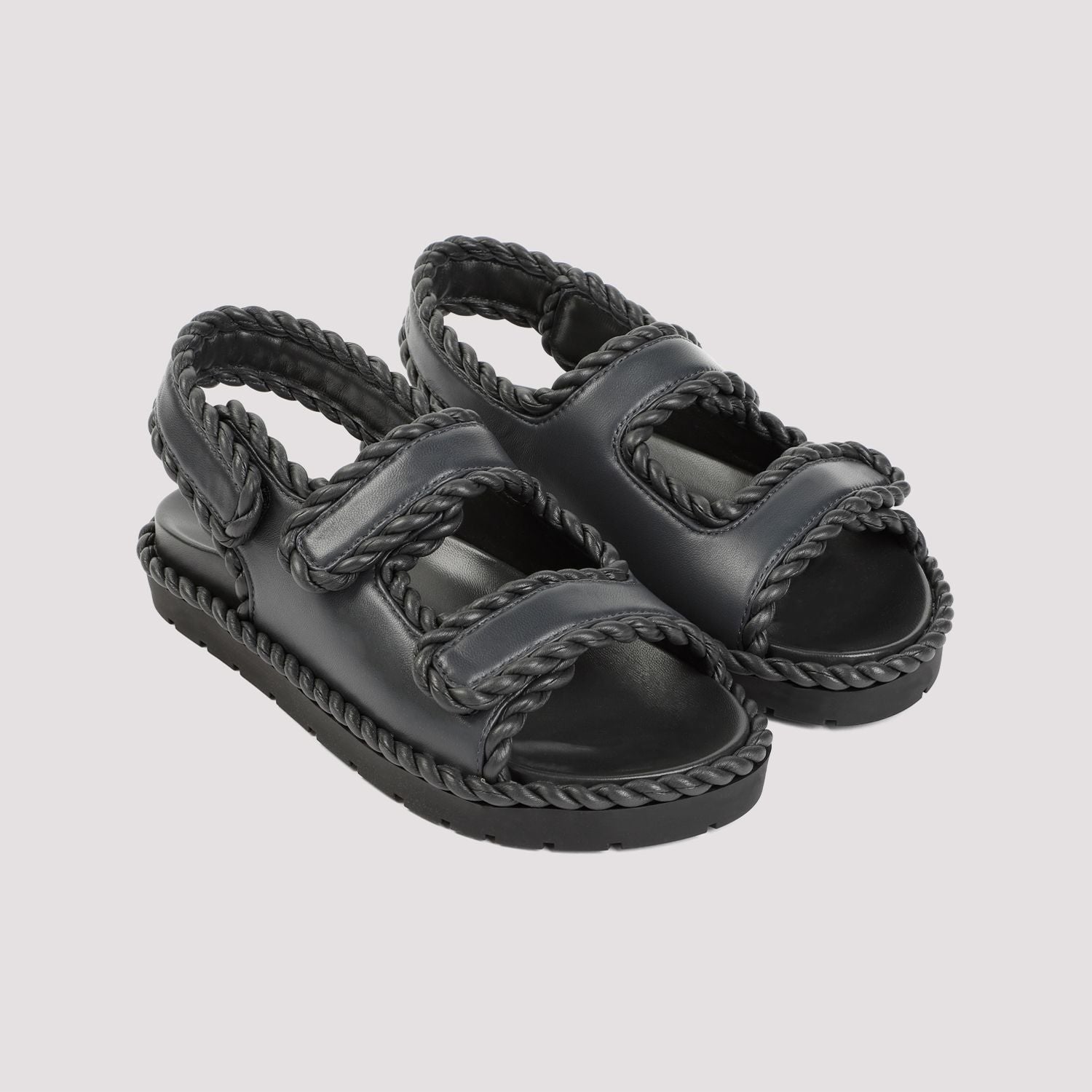 BOTTEGA VENETA Fashionable Flat Sandals with Velcro Strap