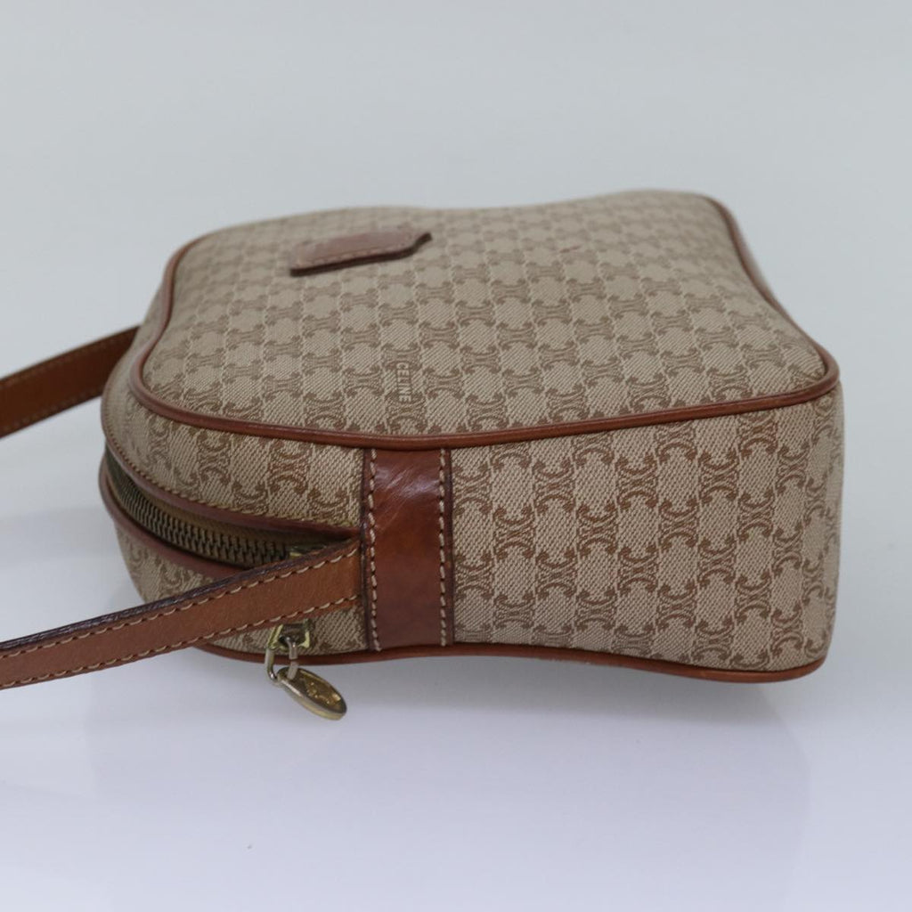 CELINE Macadam Canvas Shoulder Bag Beige  77624