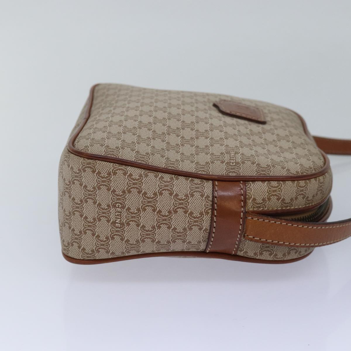 CELINE Macadam Canvas Shoulder Bag Beige  77624