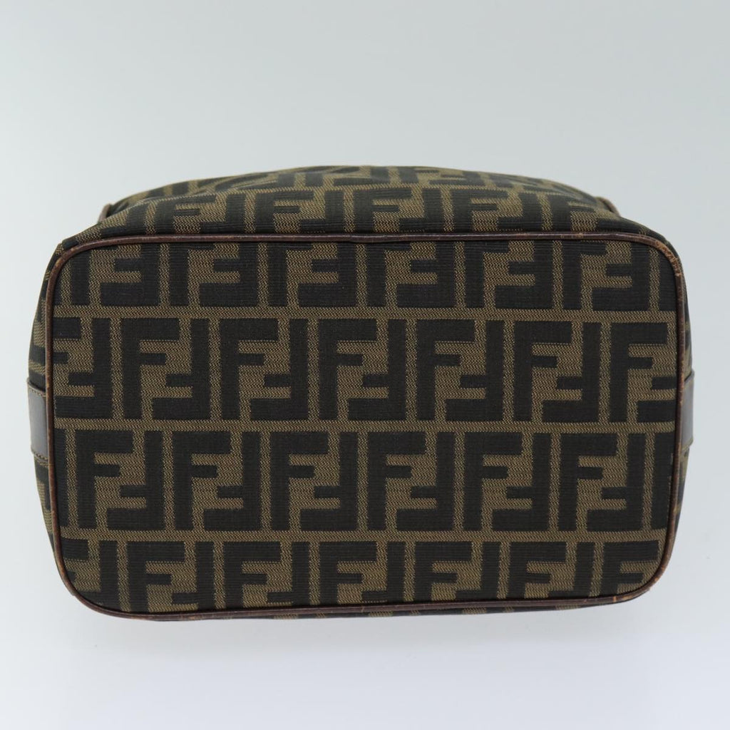 FENDI Zucca Canvas Vanity Pouch Brown Black77628