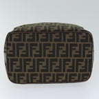 FENDI Zucca Canvas Vanity Pouch Brown Black77628