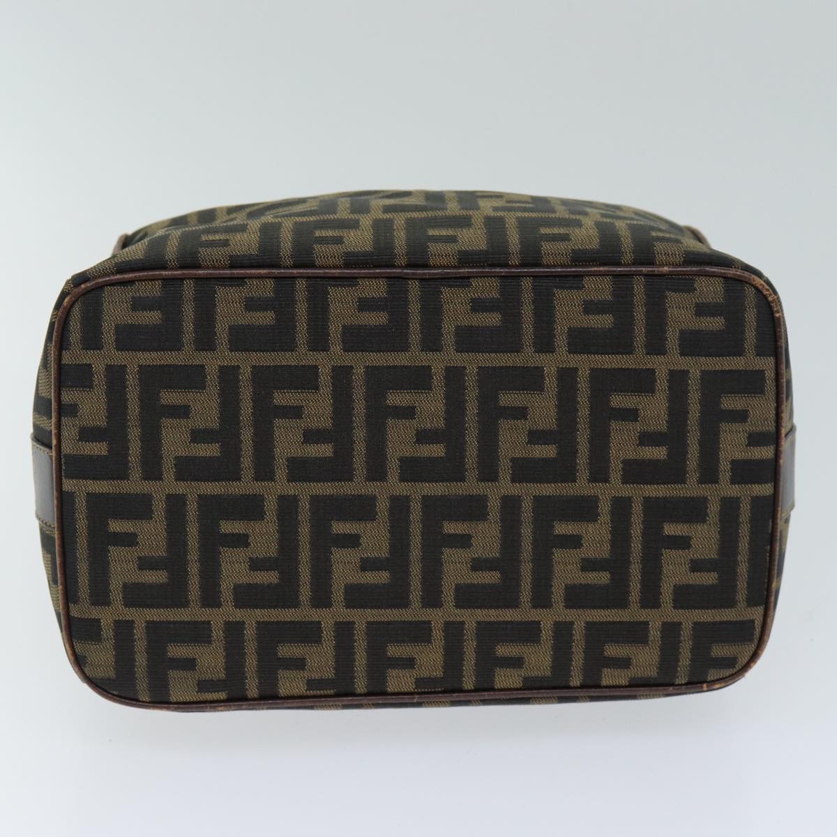 FENDI Zucca Canvas Vanity Pouch Brown Black77628