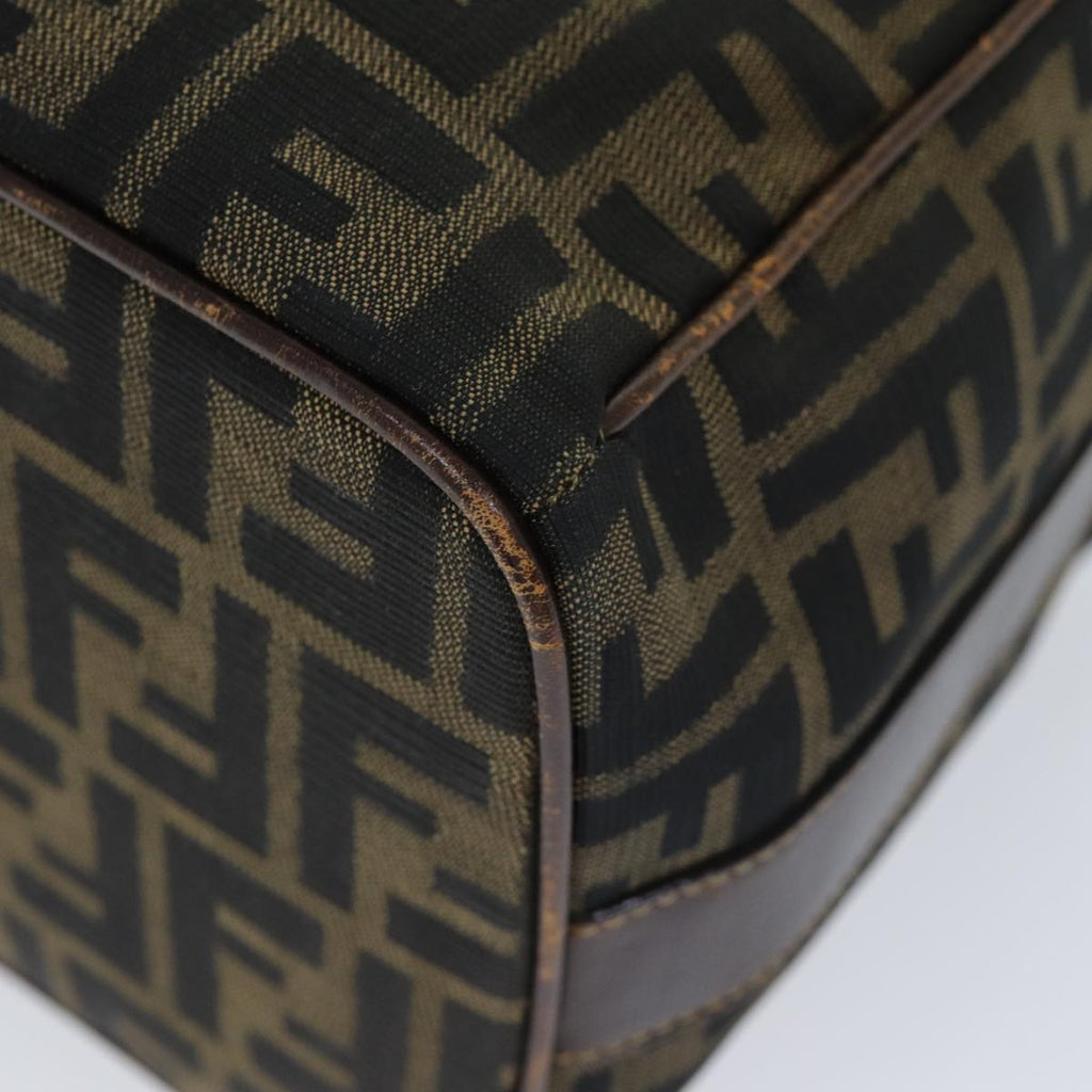 FENDI Zucca Canvas Vanity Pouch Brown Black77628