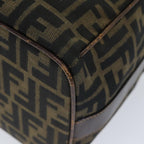 FENDI Zucca Canvas Vanity Pouch Brown Black77628