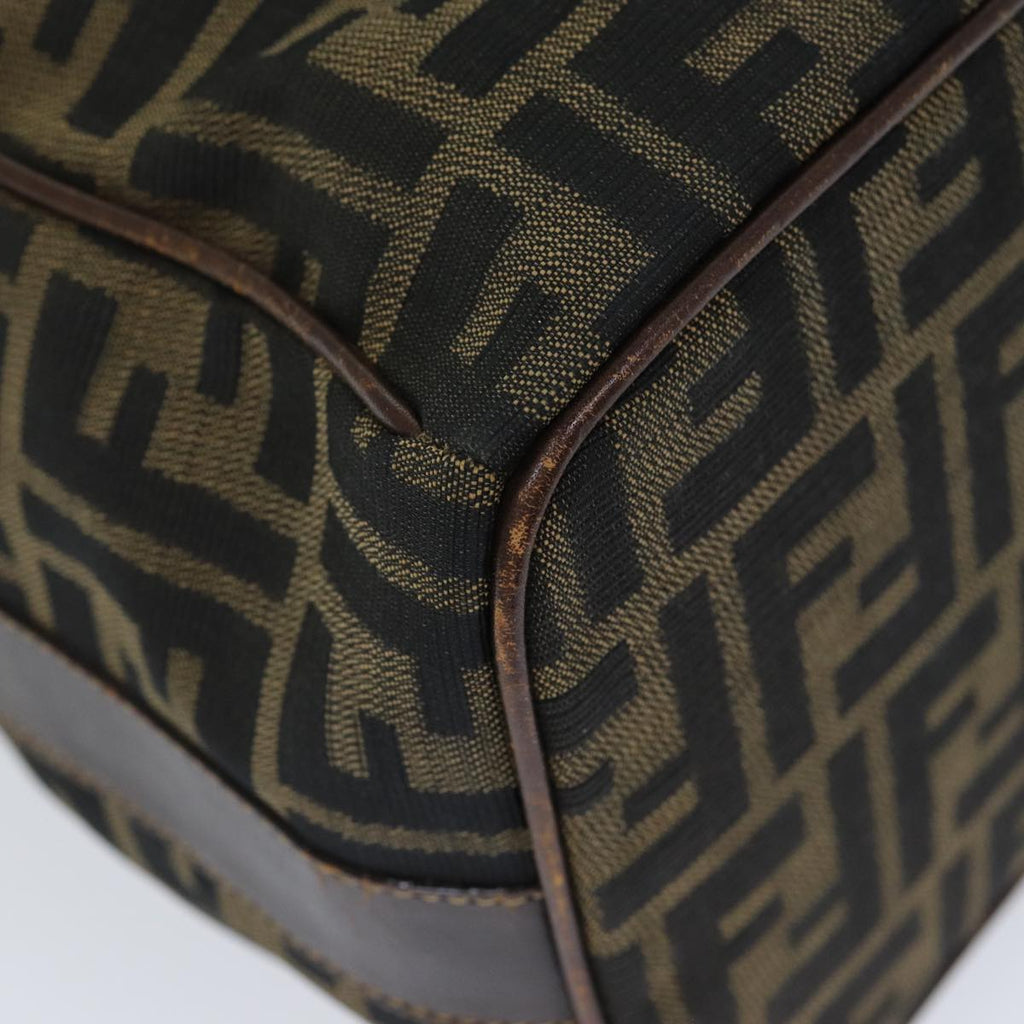 FENDI Zucca Canvas Vanity Pouch Brown Black77628