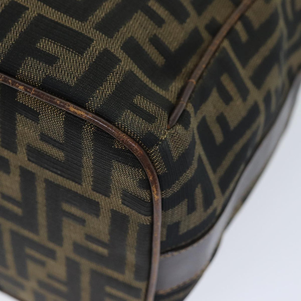 FENDI Zucca Canvas Vanity Pouch Brown Black77628