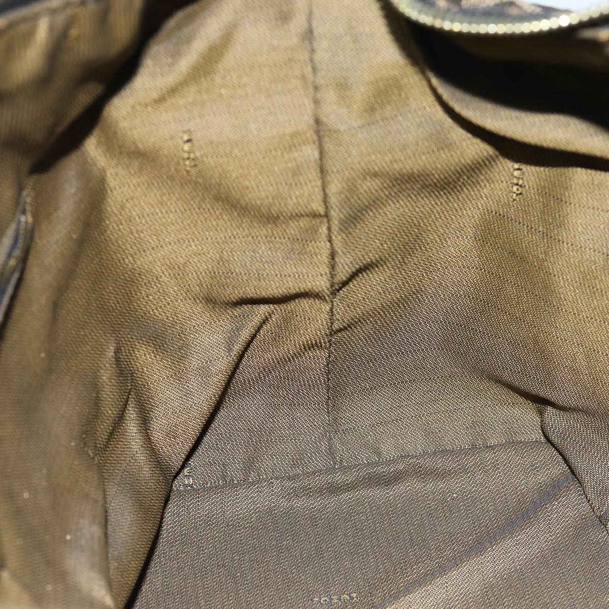 FENDI Zucca Canvas Vanity Pouch Brown Black77628