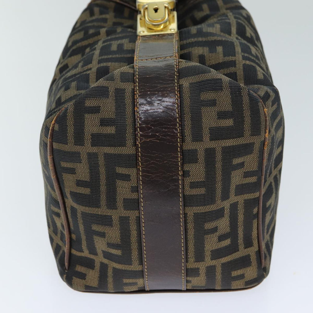 FENDI Zucca Canvas Vanity Pouch Brown Black77628