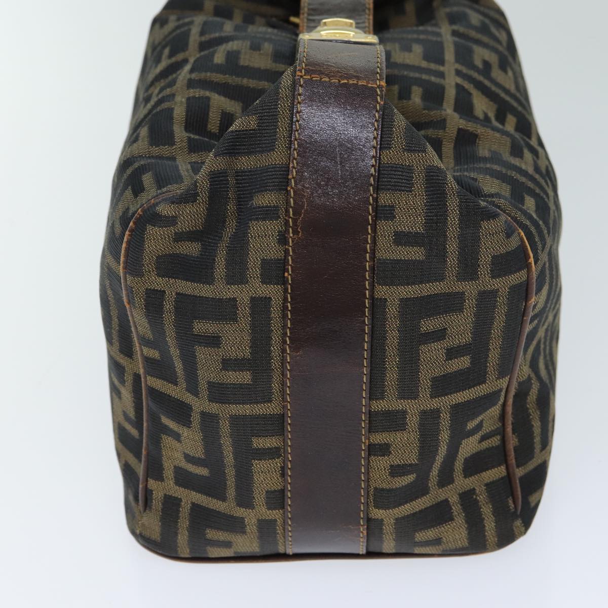 FENDI Zucca Canvas Vanity Pouch Brown Black77628