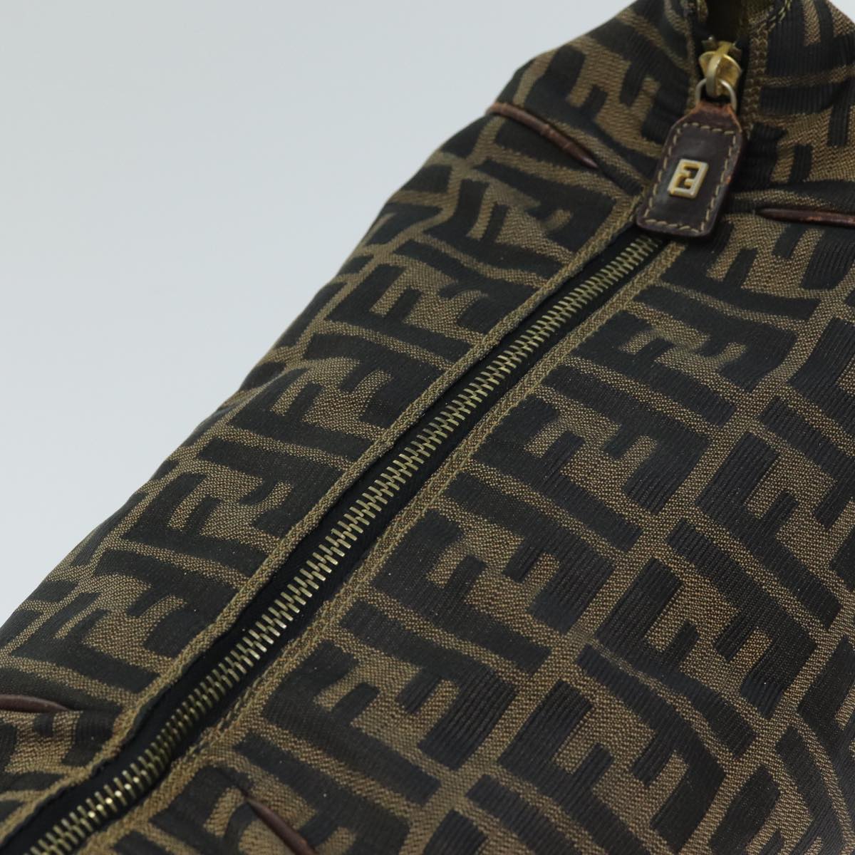 FENDI Zucca Canvas Vanity Pouch Brown Black77628