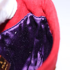 FENDI Mini Croissant Hand Bag Suede Red77631