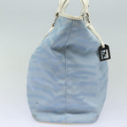 FENDI Tote Bag Canvas Light Blue 12429077643
