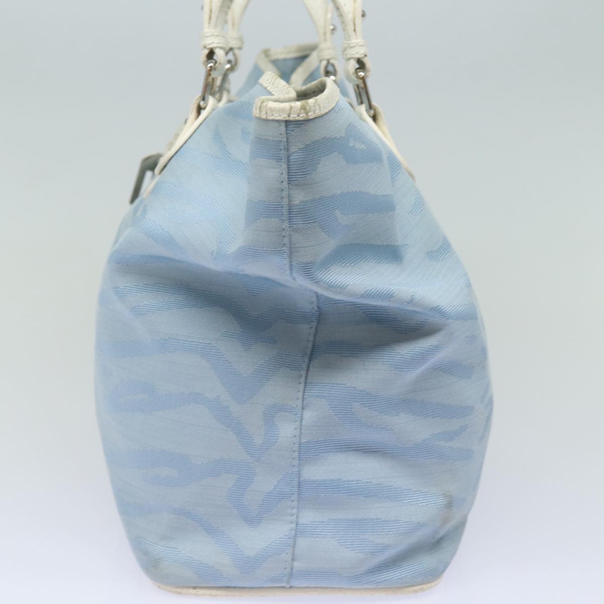 FENDI Tote Bag Canvas Light Blue 12429077643