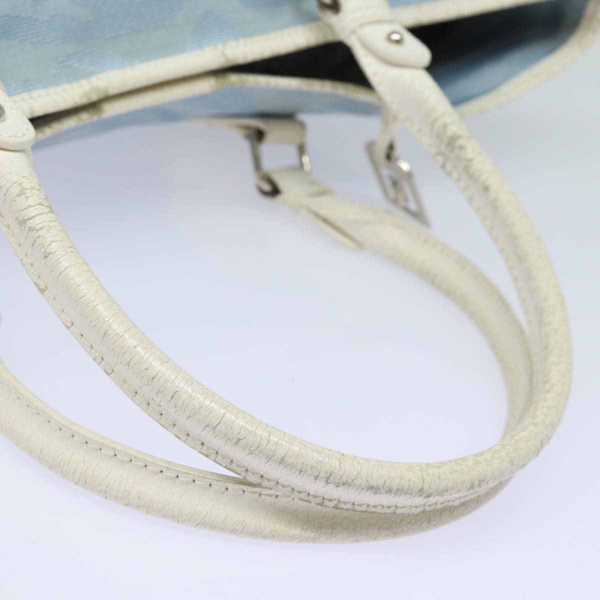 FENDI Tote Bag Canvas Light Blue 12429077643