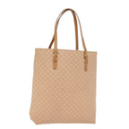 CELINE Macadam Canvas Tote Bag PVC Leather Beige Auth 77647