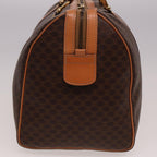 CELINE Macadam Canvas Boston Bag PVC Leather Brown  77648