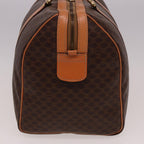 CELINE Macadam Canvas Boston Bag PVC Leather Brown  77648