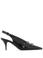 Balenciaga Cagole Slingback Heels Black