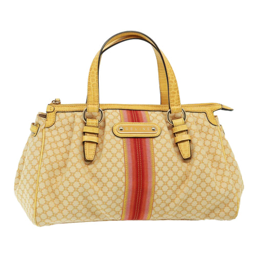 CELINE Macadam Canvas Hand Bag Beige  77703