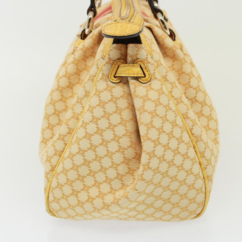 CELINE Macadam Canvas Hand Bag Beige  77703