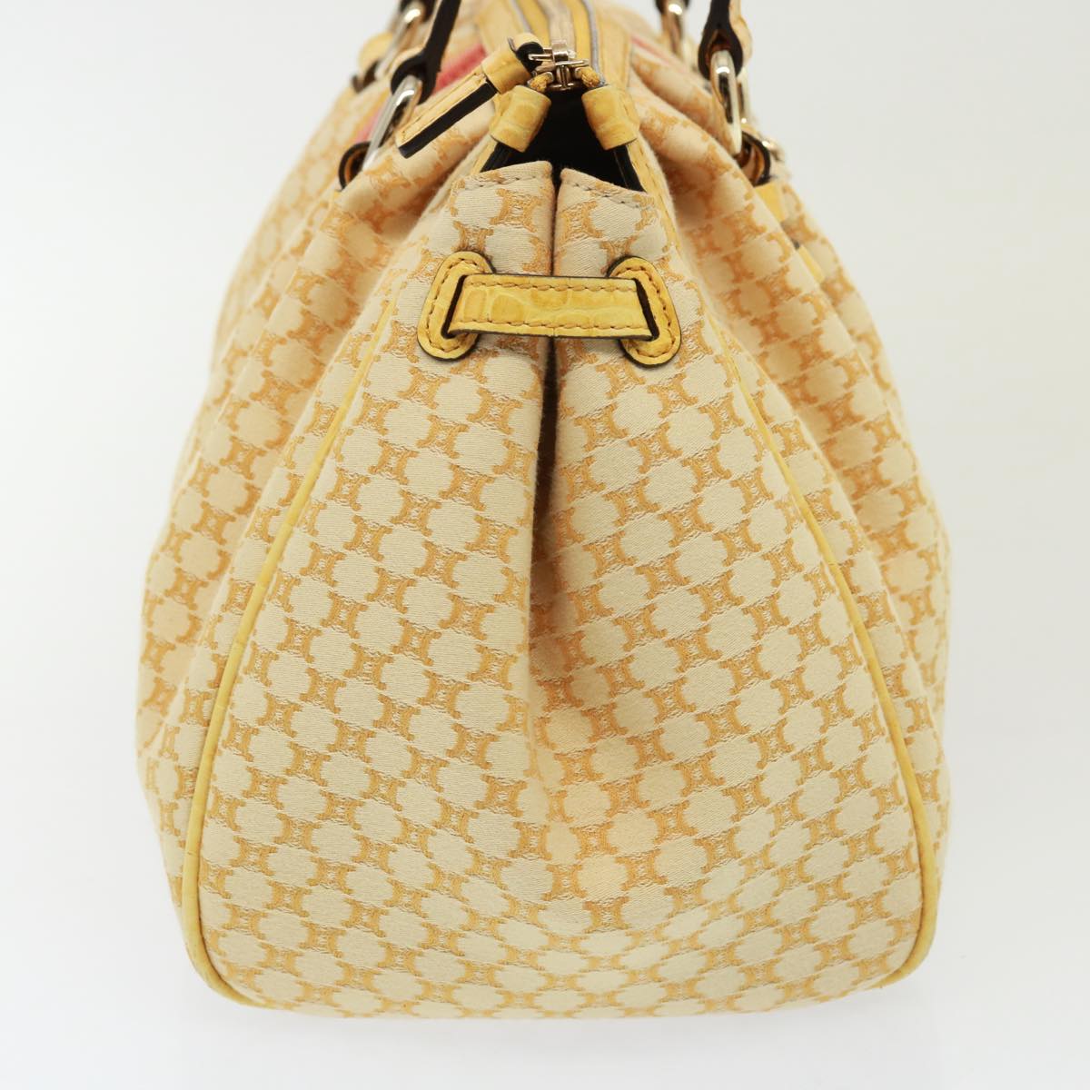 CELINE Macadam Canvas Hand Bag Beige  77703