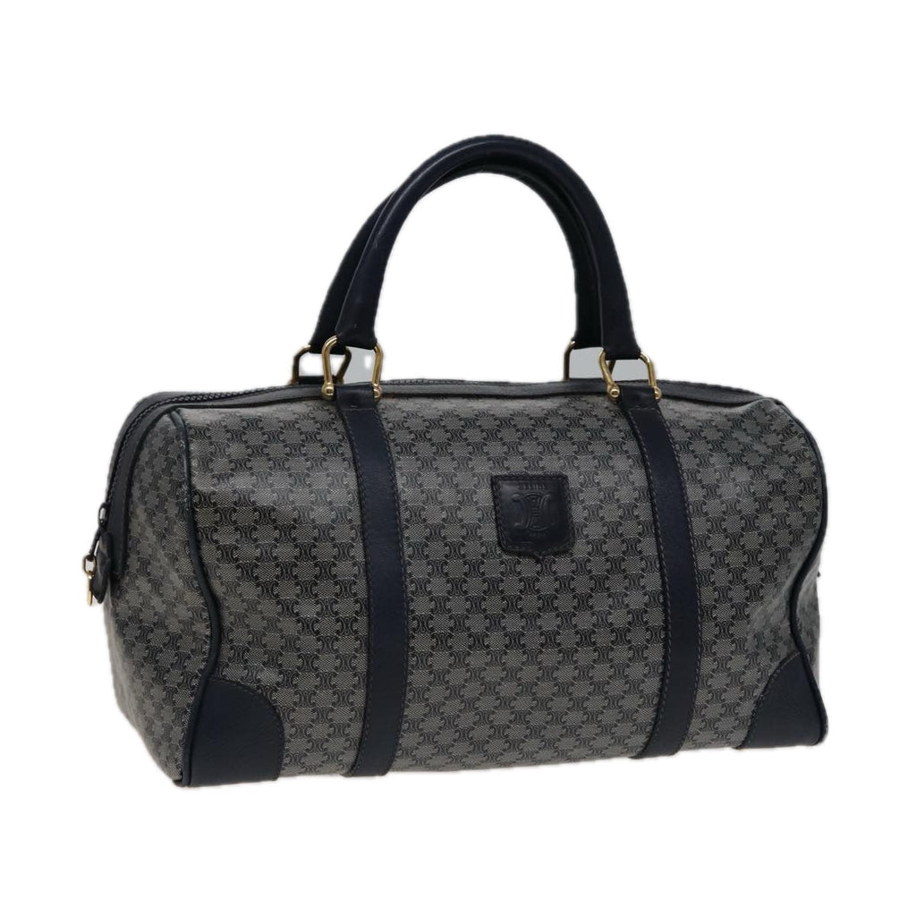 CELINE Macadam Canvas Boston Bag Navy  77711