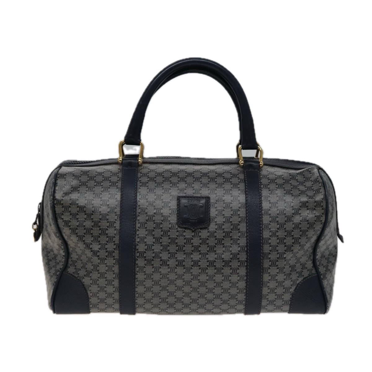 CELINE Macadam Canvas Boston Bag Navy  77711