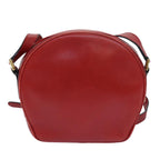 CELINE Shoulder Bag Leather Red  77720