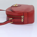 CELINE Shoulder Bag Leather Red  77720