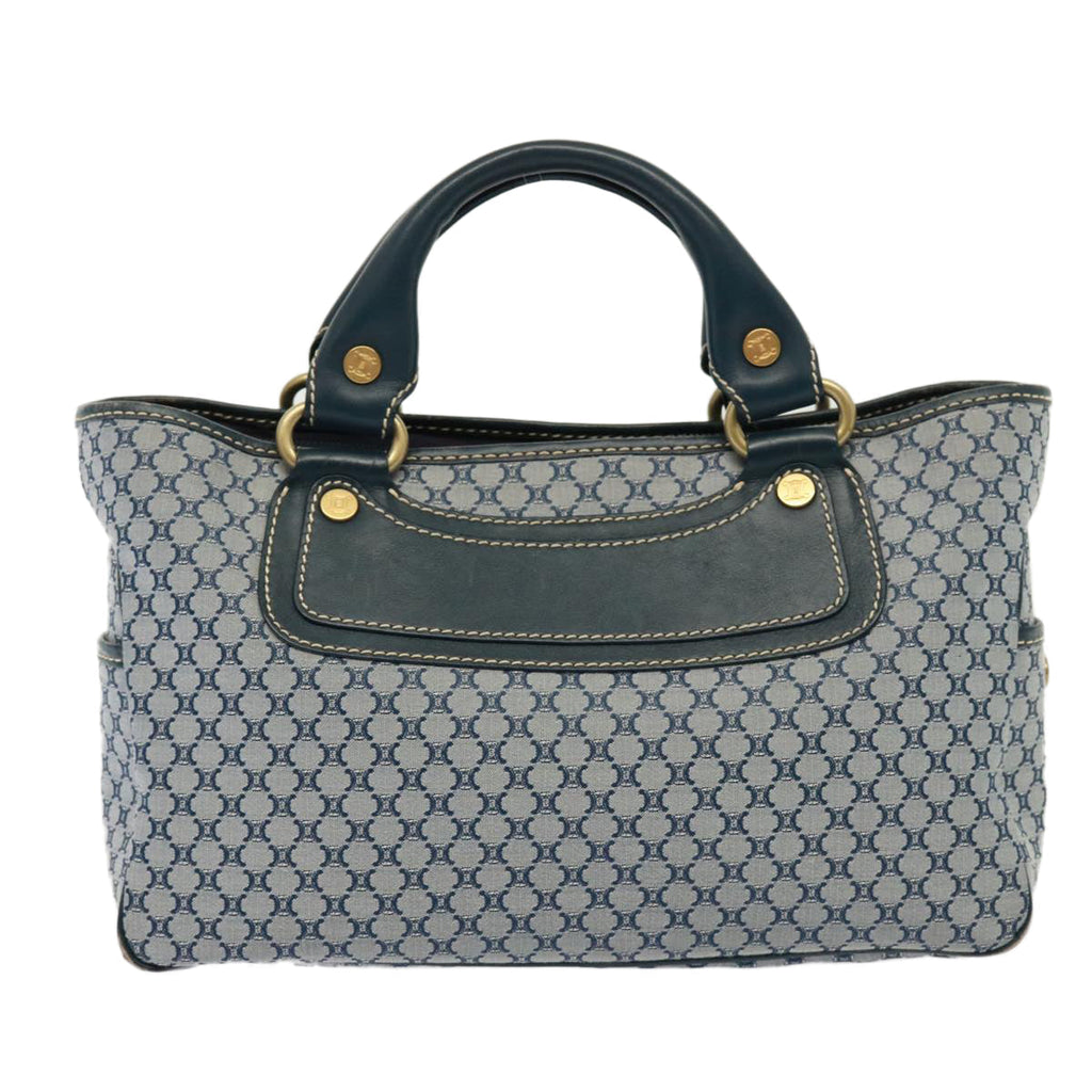 CELINE Macadam Canvas Hand Bag Navy  77737