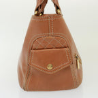 CELINE Hand Bag Leather Brown  77738