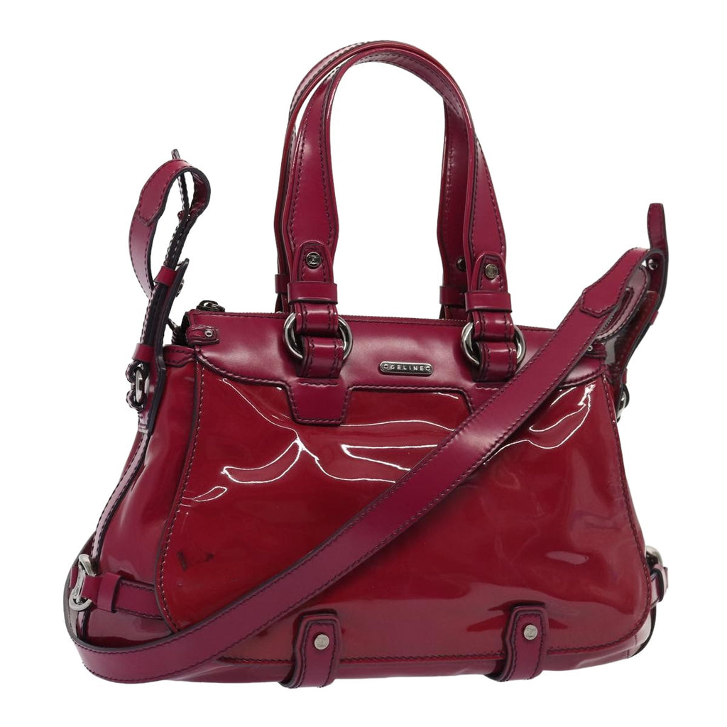 CELINE Hand Bag Patent leather 2way Pink  77739
