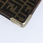 FENDI Zucca Canvas Shoulder Bag Brown Black77742