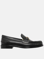 Fendi O'Lock Buckle Leather Loafers Black