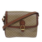 CELINE Macadam Canvas Shoulder Bag PVC Leather Beige  77809