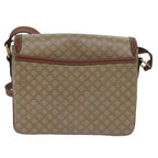 CELINE Macadam Canvas Shoulder Bag PVC Leather Beige  77809
