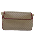 CELINE Macadam Canvas Shoulder Bag PVC Leather Beige Auth 77812
