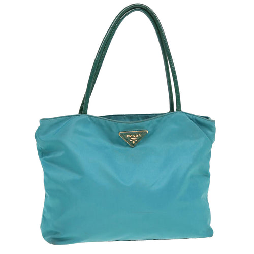 PRADA Shoulder Bag Nylon Turquoise Blue 77836