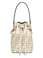 Fendi Mon Tresor Small Bucket Bag Beige