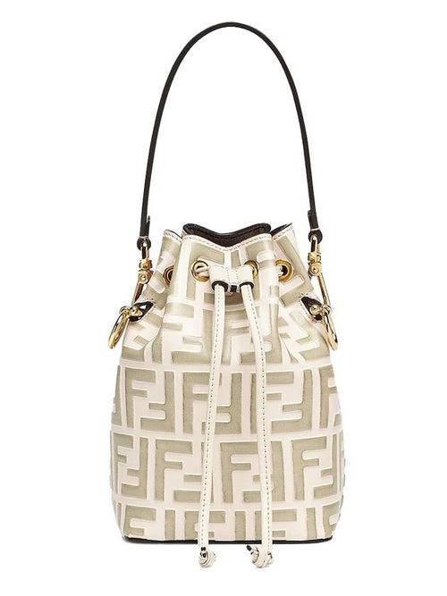 Fendi Mon Tresor Small Bucket Bag Beige