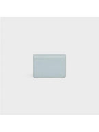 CELINE Triomphe Shiny Calfskin Flap Card Holder Ice Blue